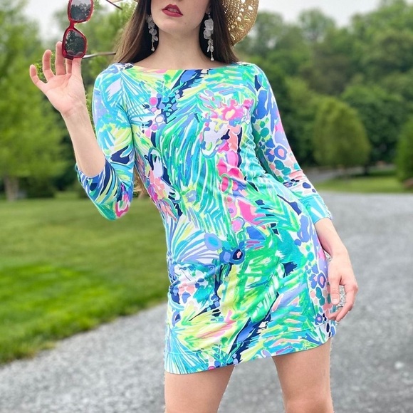 Lilly Pulitzer Sophie Dress in‎ Multi Purrfect Green, Size S - Picture 6 of 9